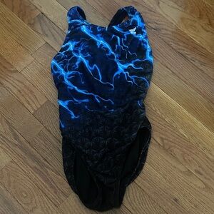 TYR Electric Blue and Black Swimsuit